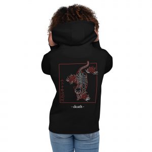 death hoodie - skull cat